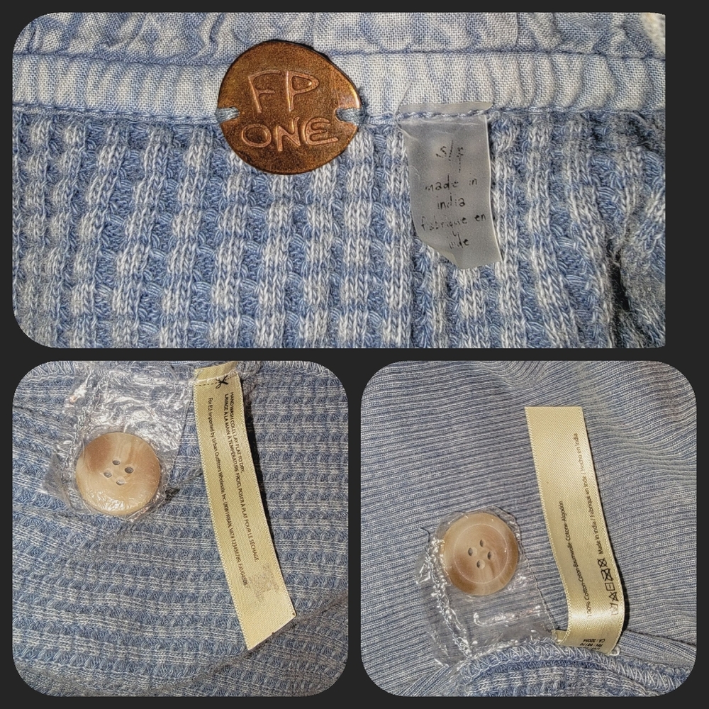 Free People FP ONE Scout Thermal Oversized Button Down Top Shirt - Picture 11 of 11